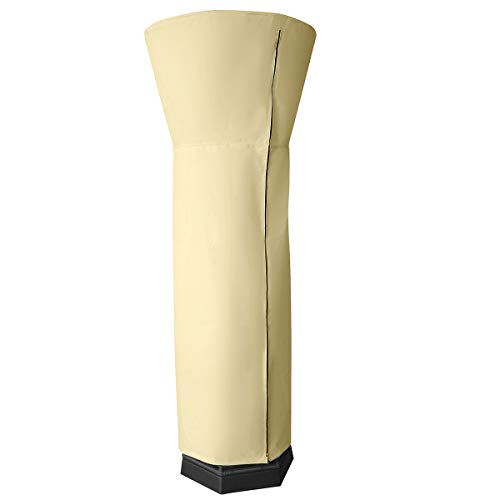 Vanteriam Outdoor Round Stand Up Patio Heater Cover, Heavy Duty Waterproof Covers with Zipper