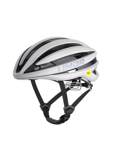 LIMAR Air-Revolution Series AIR PRO + MIPS Air, 3k CarbonCoreTech Road Cycling Helmet, Size M, Iridescent White