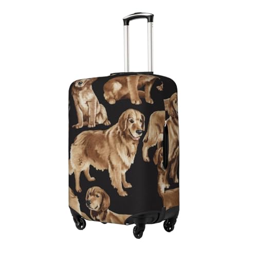 Golden Retrievers Print Luggage Suitcase Covers Elastic Washable Luggage Protector Luggage Covers For Suitcase2