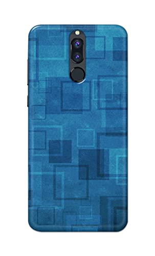 Image of Printed Hard Back Cover Case for Huawei Mate 10 Lite | Huawei Nova 2i | Honor 9i Back Cover (Plain Azure Blue) -702