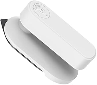 Berrywho Travel Iron Mini Cordless Iron USB Rechargeable Handheld Travel Iron for Dry & Wet Ironing, 3 Settings, Compact Size, Fast Heating, White, 14 * 7 * 7cm