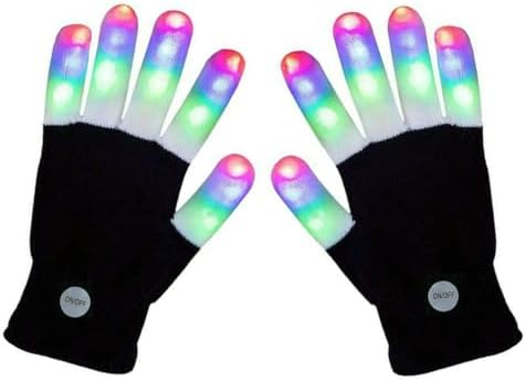7 colors light show LED Gloves Rave Light Finger Lighting Flashing