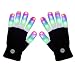 RexRod High Quality 7 colors light show LED Gloves Rave Light Finger Lighting Flashing Glow Mittens(whole finger)