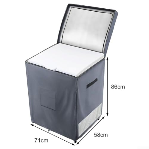 Cubierta para congelador vertical de 7 pies impermeable gris 4