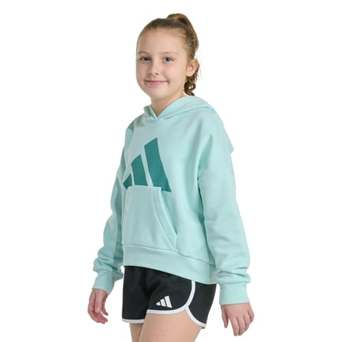 adidas Girls' Fleece Colorblock Hooded Sweatshirt3
