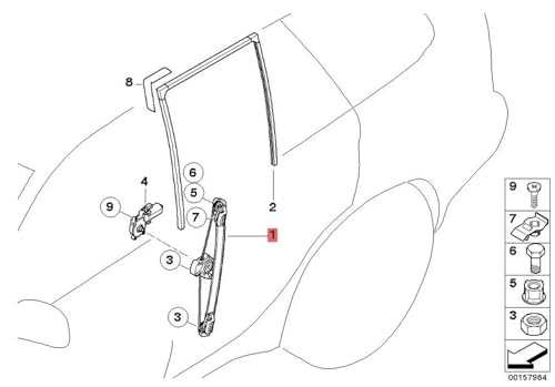 Clips de reparación para elevalunas delantero de BMW X5 E53 2000-2006 2