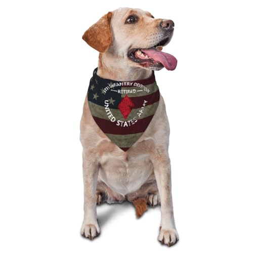 5th Infantry Division Retired United States Army Dog Scarf Pet Bandana Cat Pet Bibs