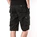 JEShifangjiusu Mens All Cotton Washed Cargo Shorts Camping Fishing Outdoor Short Quick Dry Hiking Shorts (Black,31)