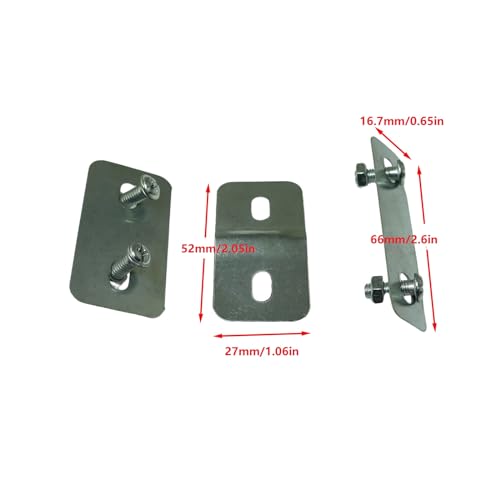 Pzrt 53668-BBFA-2 Sets Bicycle Basket Mounting Fittings Basket Iron Spacer Long Holes With Screws And Nuts For Mounting Bicycle Rack Iron Basket Bracket Mounting Adapter thumb #2