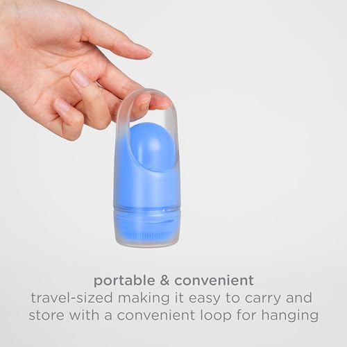 Ubbi Sunsqueeze Sunscreen Applicator, Refillable Roll On, Soft Silicone Bristles for Babies and Toddlers, Easy to Clean, Dishwasher Safe, TSA-Approved, Holds 3.38 Fluid Oz, Blue - Thumbnail 6