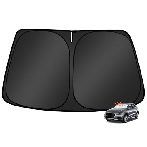 Mekdghro Custom Fit Windshield Sun Shade for Audi Q3 2013-2018, Foldable, Easy to Install & Store...