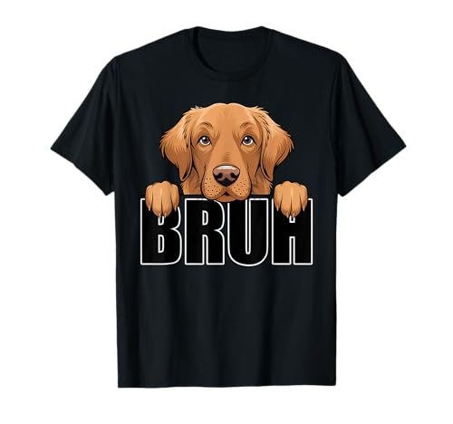 Funny Golden Retriever Bruh Cute Dog Lover Men Boys Kids