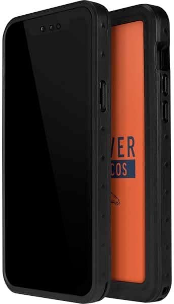 Skinit Waterproof Phone Case Compatible with iPhone 14 Pro Max - Officially Licensed NFL Denver Broncos Orange Performance Series Design