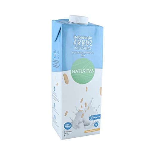 Bebida de Arroz Integral Bio 1L Naturitas Essentials | Sin gluten | Origen 100% España de cultivo ecológico | Bebida vegetal baja en grasas