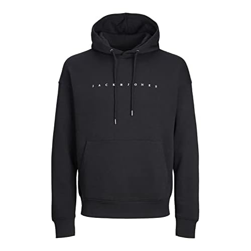 JACK & JONES Jjecorp Logo Sweat Hood Noos_12137054, Hombre, Negro (Black),L