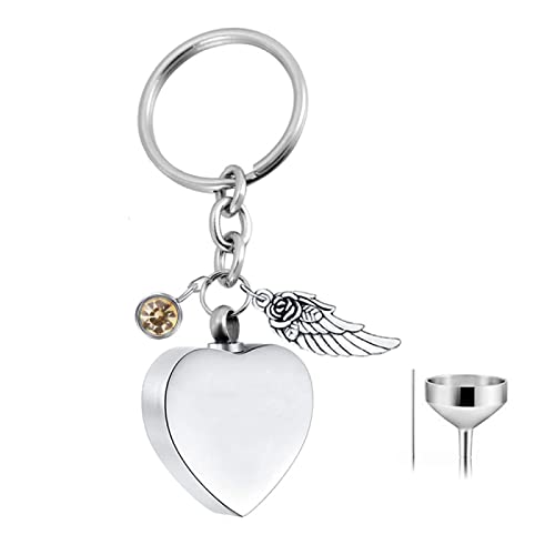 Collier De Cendres Porte-Clés Cendres Pendentif Coeur Pendentif Urne Porte-Clés Bouteille De Parfum,Argent 11 Cover