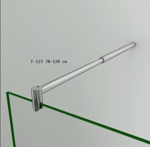 Mamparas de Ducha Frontales Puerta Fijo WALK IN Antical 8mm Cristal Barra 70cm-120cm 50x200cm