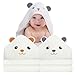ROXANEPIG 2Pz Asciugamano con Cappuccio Asciugamano da Bagno in Bambù Organico per Bambini, Accappatoio Neonato,Asciugamano Morbido e Super Assorbente per Neonati e Bambini 0-3 Anni (B) immagine
