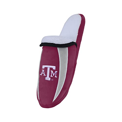 Image of FOCO mens NCAA College Team Logo Sherpa Moccasin Slippers