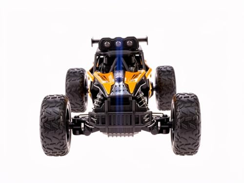 Image of RC Off-Road Buggy Car with Remote Controller, Yellow and Black, 4-Wheel Drive, All-Terrain Toy Vehicle