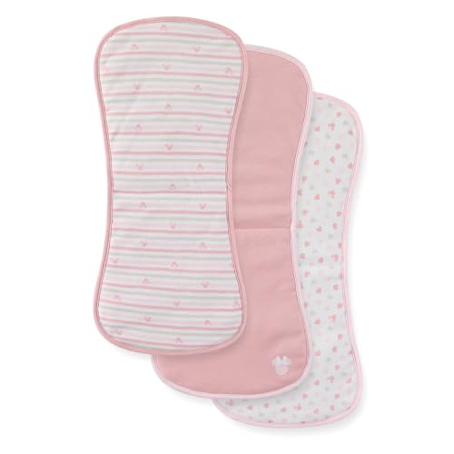Disney Baby Burp Cloths 3-Pack – Mickey Mouse Minnie Mouse & Winnie The Pooh Soft Absorbent 20