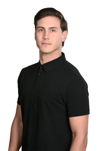 Polo para hombre untouched premium Supima Piqué con Lycra – algodón de lujo suave, elástico y transpirable miniatura 1