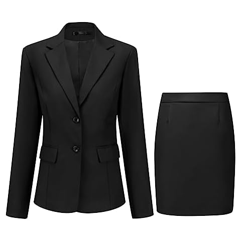 YUNCLOS Women's Blazer and Skirt Set Cover