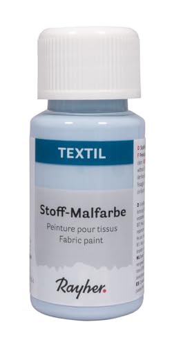 Rayher Textil Fabric Paint, Acrylic Paint, 50 ml, Sky Blue, 35062360