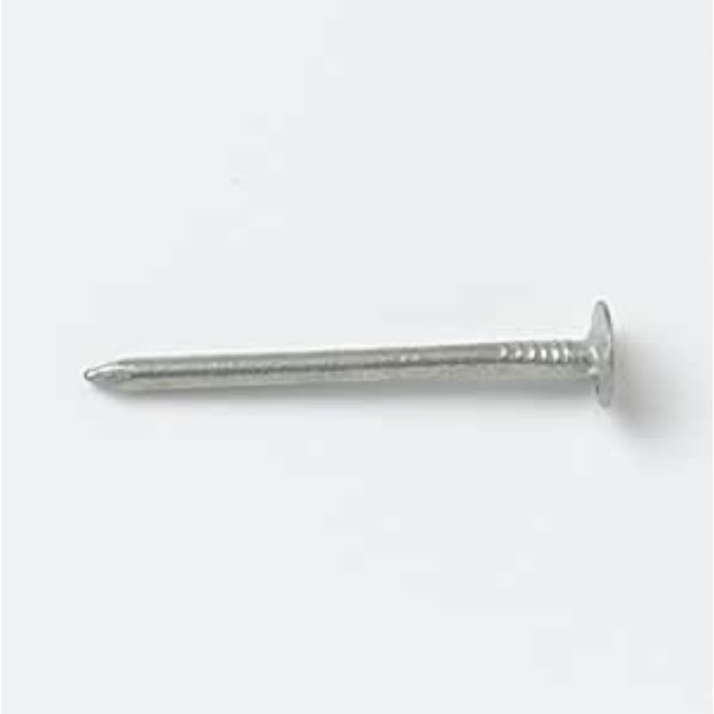 Merriway BH07222 (500 gm) Galvanised Roofing Felt Clout Nails Extra Large Head 38mm (1.1/2 inch) - Pack of 500 gm