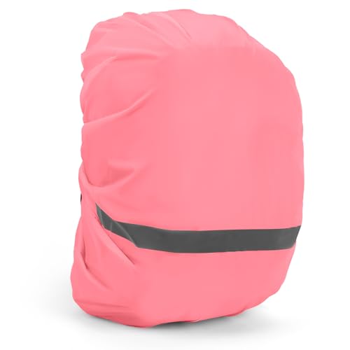 KALIONE Protector de lluvia para mochila, mochila para niños, mochila escolar, mochila infantil, con rayas reflectantes, funda protectora para la lluvia (adecuada para mochila de 30 a 40 litros)