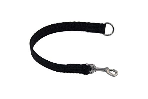 LENNIE Ruckdämpfer/elastisches Gurtband/Verschiedene Größen/Hunde-Leinen-Adapter [15 mm, Edelstahl]