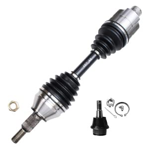 Image of Detroit Axle - 4WD Front 2pc CV Axle Kit for 02-05 Dodge Ram 1500, CV Axle Lower Ball Joint 2002 2003 2004 2005 Replacement
