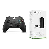 【純正品】Xbox ワイヤレス コントローラー (カーボンブラック) + 充電式バッテリー + USB-C ケーブル セット