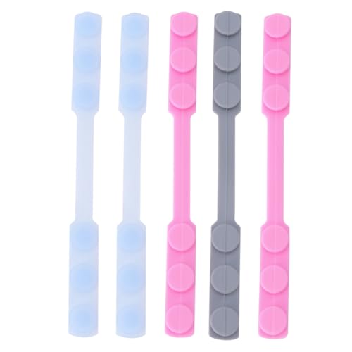 BESTYASH Ganci Regolabili in Silicone Per Estensione Set Da 5 Pezzi Antiscivolo Riutilizzabili Supporto Per Orecchie Sensibili e Uso Quotidiano