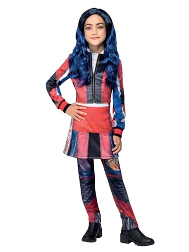 Smiffys Disfraz de Evie de Disney Descendants, Disfraz de una pieza, chaqueta y falda de imitación