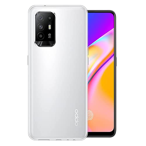 Image of Fashionury Crystal Clear Case for Oppo F19 Pro Plus 5G | Yellowing Resistance | Transparent TPU Silicone | Raised Camera Lips | Slim Transparent Cover