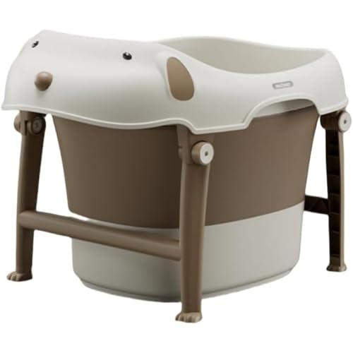 otoye【新生児対応】かわいい折りたたみバスタブ 大容量 ベビーバス 持ち運び便利 抗菌素材 沐浴桶 0-3歳対応 コンパクト収納 浴室用 家庭用 ベビーグッズ (グリーン)