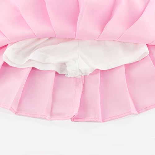 Image of Girls Pleated Skirts Built in Shorts Little Kid Athletic Flowy Skorts Skirts Toddler Girls Tennis Skorts for Girl 3-14 Years