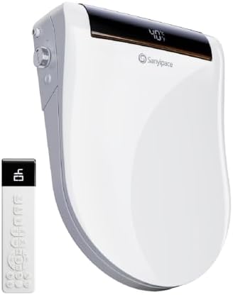 Smart Toilettensitz Bidet mit Doppel-Sprüharme, Japanische Toilette Sitz Beheizbare Klobrille, Dusch WC mit Automatischem Deckel und Aromatherapie, Elektronisches Bidet mit Warmwas