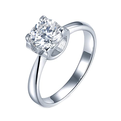 Bague mariage moissanite KnSam cœur argent pour briller au quotidien