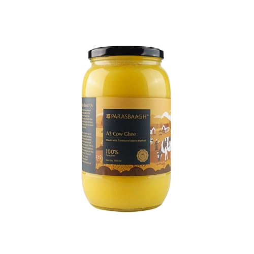 Image of Parasbaagh A2 Cow Ghee 1 Litre (1000 ml), Traditional Bilona Method A2 Cow Ghee, Grassfed, Pure & Healthy Desi Cow Ghee