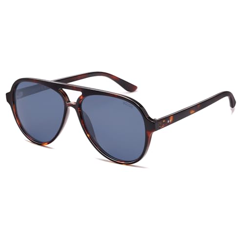 Image of SOJOS Classic Polarized Aviator Sunglasses for Women Men, Retro Trendy Aviators Shades SJ2201