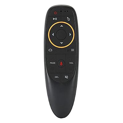 Voice Remote Control, 2.4G Air Mouse, Mini Keyboard with Gyroscope, Plug and Play, USB Receiver, for Computer, Projectors, TV Boxes, Home Theater(Black)