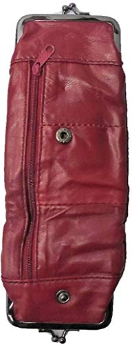 Eclipse Full Lamb Skin Leather Coin Purse (Light Burgundy)2