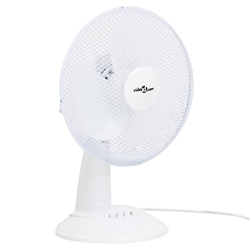 ShGaxin Ventilador de sobremesa 3 velocidades blanco 30 cm 40 W, Ventilador De Mesa, Ventilador Habitacion, Ventilatore Per Casa