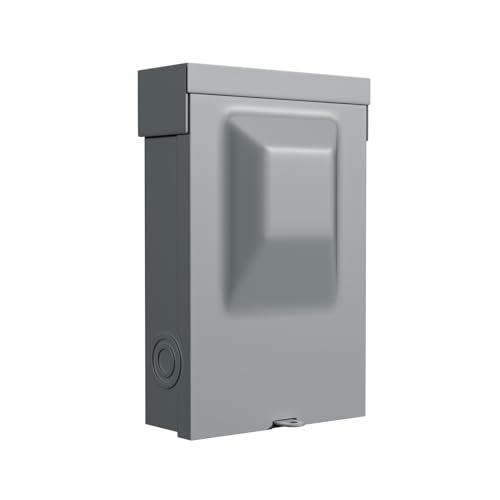 BRILLTECH 60AMP 240V Waterproof AC Disconnect Box Non-Fused, Metal Box Pull-Out Disconnect Switch for Home and Light Commercial Air Conditioning, UL Listed
