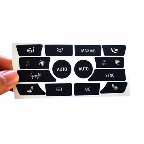 Autocollants boutons de commande rénover climatisation voiture X6 - 3