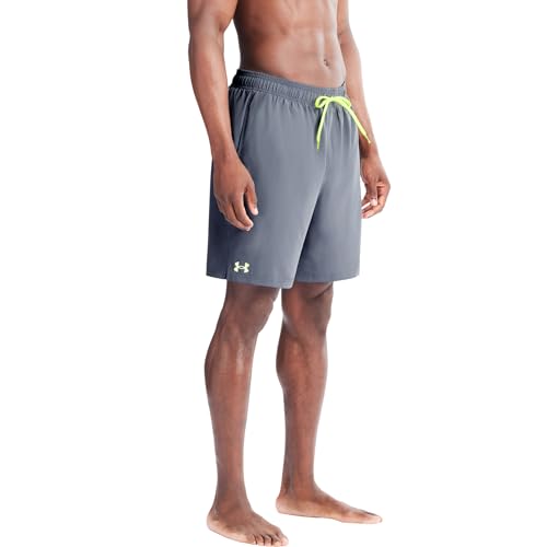 Image of Under Armour Men's Compression Lined Volley Swim Trunks, UPF 50+ Sun Protection, Drawstring Closure & Elastic Waistband