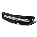 Spec-D Tuning For Honda Civic Ex Dx Lx Black Type R Style Metal Mesh Front Hood Grille