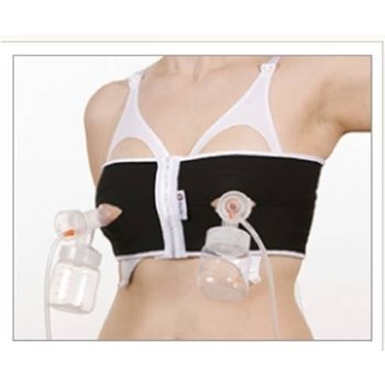 PumpEase Hands Free Pumping Support for Ameda Breast Pumps classic Tuxedo L